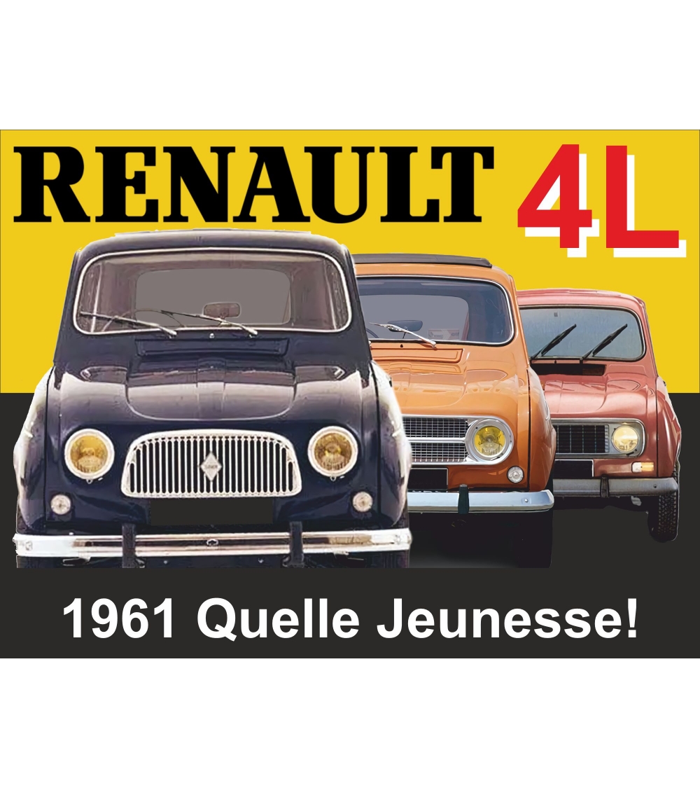 Plaque Métal Déco 4l Renault 